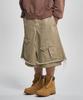 AJOBYAJO Washed Layered Cargo Skirt Shorts [Beige]