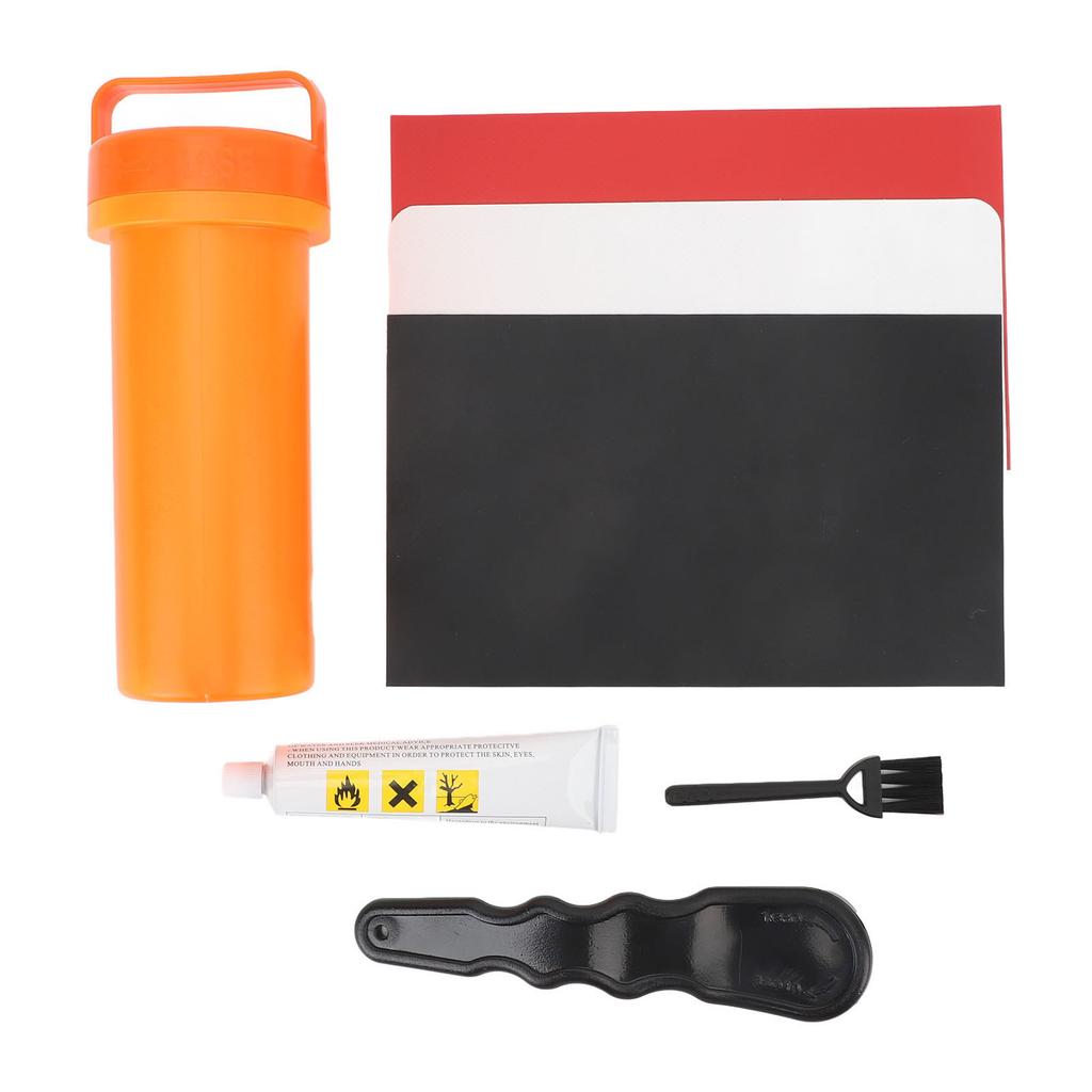 Inflatable Boat Repair Kit PVC Glue Patch Paddle Board Tool Barrel Accessories with 6 Tooth Wrench