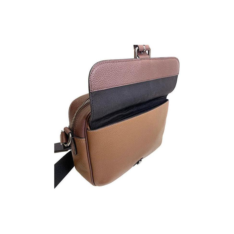 New COACH Leather Camera Bag Shoulder Bag Crossbody Bag Medium Size Men's Brown C5415-QBQ9S