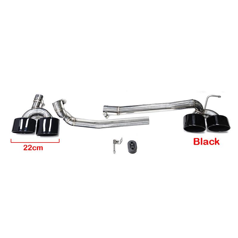 Compatible with Mercedes W204 C180 C200 C260 C-Class Dual-Quad C63 AMG Style Exhaust Diffuser & Tailpipes.