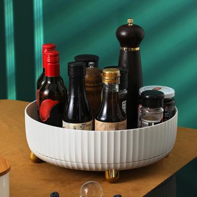 Cozinha rotativa rack tempero suprimentos frutas cosméticos bancada armazenamento bandeja rotativa grande