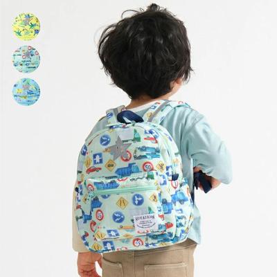 [Children's Clothing] Kids Foret (Kids Foret) Dinosaur and Working Car Print Water-repellent Bonding Backpack SL B81821