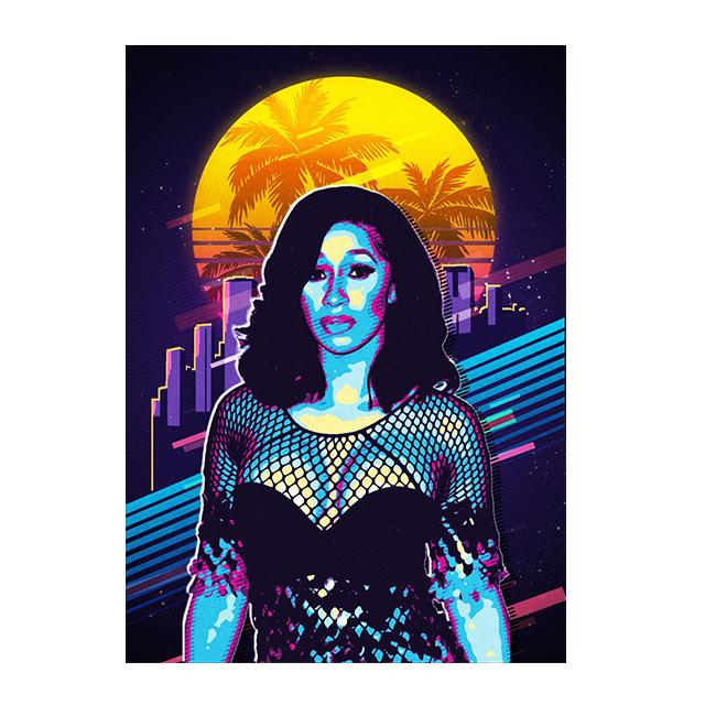 Berühmte Rapper Star Sänger Kunst Malerei Wand Leinwand Poster und Drucke Moderne Figur Porträt Bilder für Wohnzimmer Wohnkultur