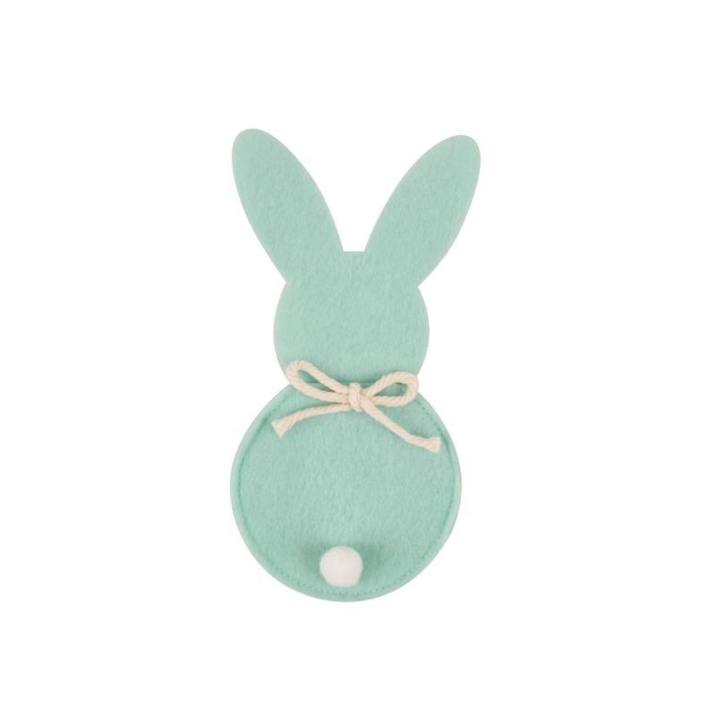 Cutlery Case Lovely Rabbit Cutlery Holder Cutlery Bag for Easter Christmas New Year Decor Non Woven Cloth Resuable 6PCS