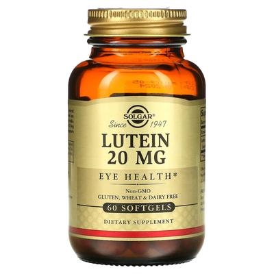 Luteína, 20 mg, 60 cápsulas blandas