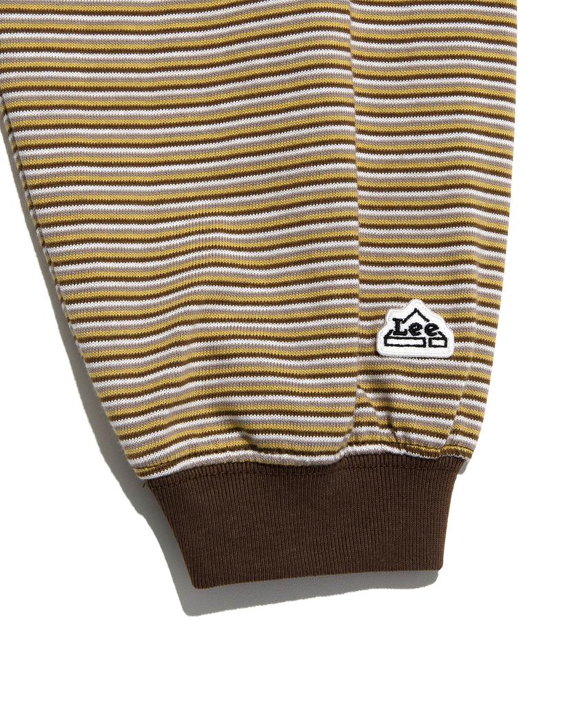 LEE Striped Long Sleeve T-Shirt Brown