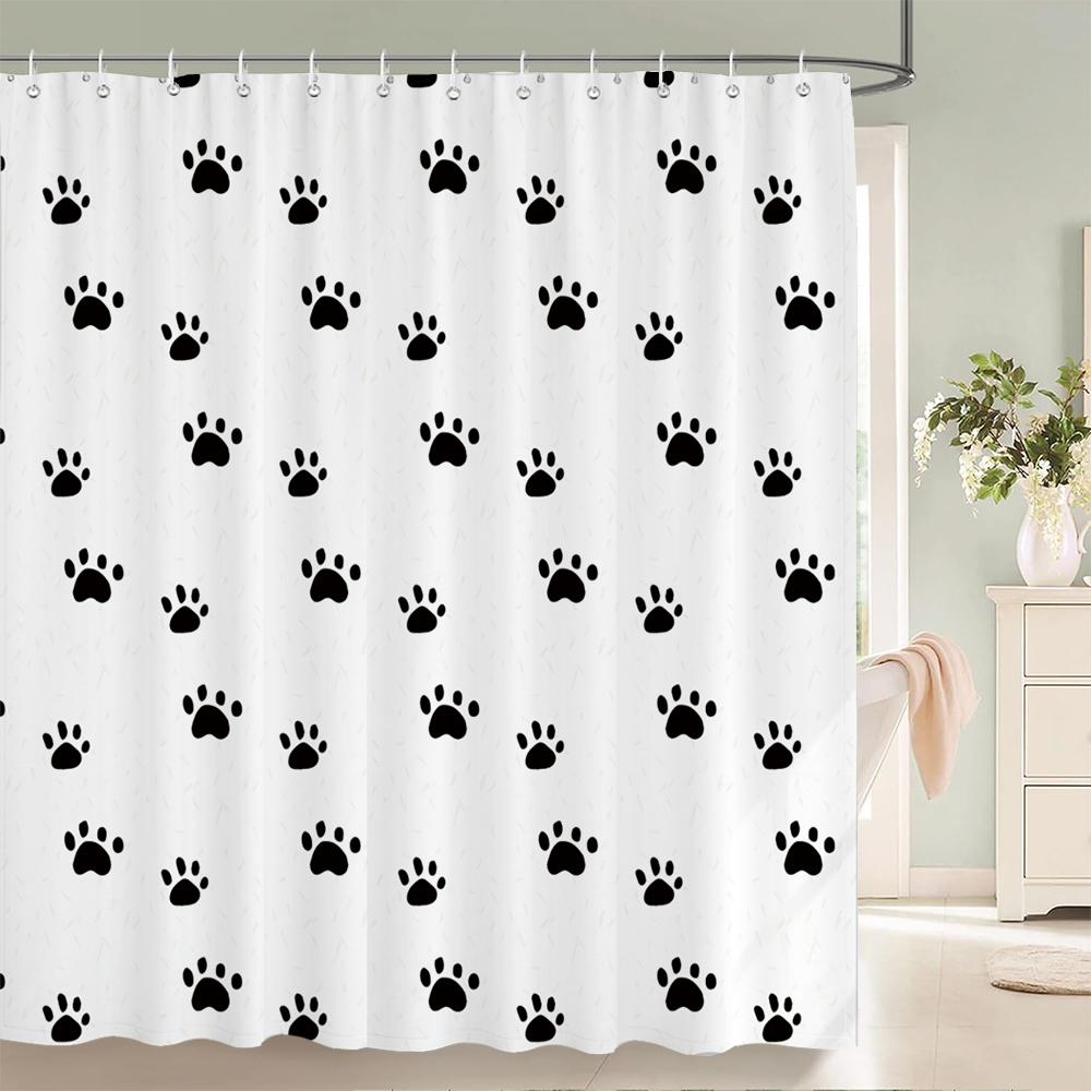 Bathroom Shower Curtain Nordic Cartoon Ocean Anchor Style Printed Polyester Fabric Shower Curtain With Hooks Decoration Curtain