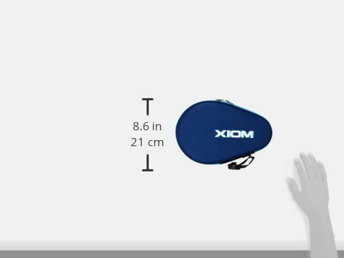XIOM Table Tennis Racket Case, Ovre Hard Full Case, Navy x Sky, 91017