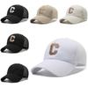 Letter Embroidery C Baseball Cap Adjustable Breathable Outdoor Protection Sun