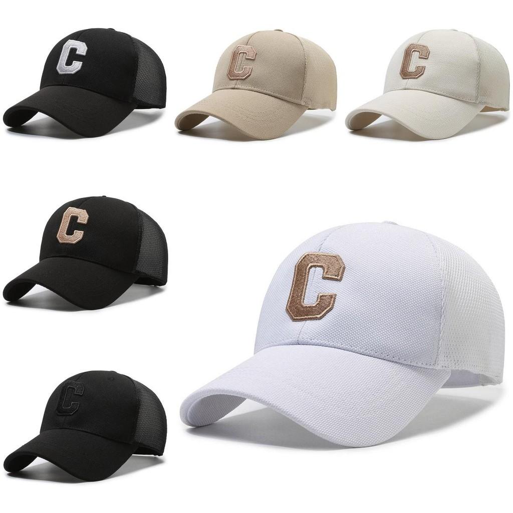 Letter Embroidery C Baseball Cap Adjustable Breathable Outdoor Protection Sun
