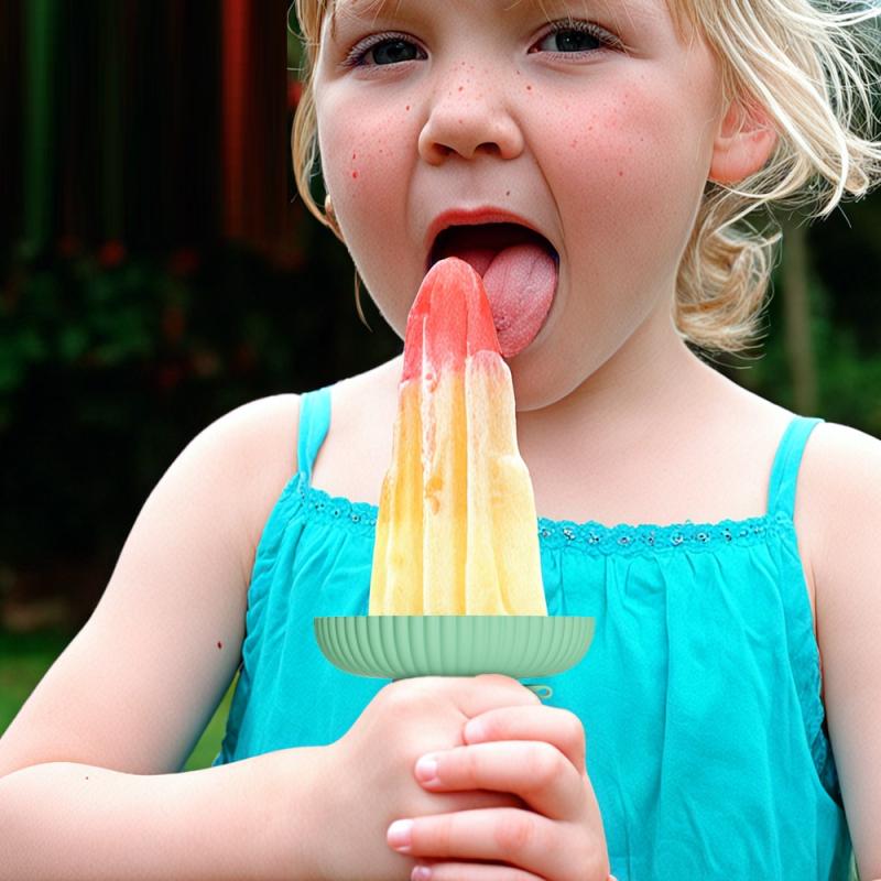 Stojan na nanuky odolný proti kapání Silikonový držák na zmrzlinu proti kapání Opakovaně použitelný přenosný chránič nanuků pro děti Zmrzlina