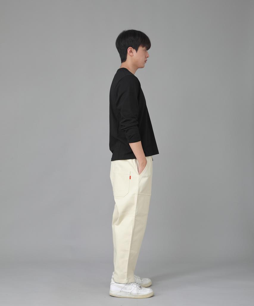 Seinteukeulu Ankle Drop Classic Fatigue Tapered Pants Aft-306 Cream
