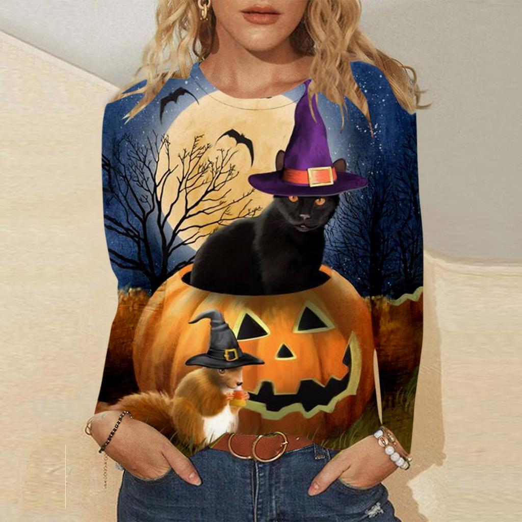 Γυναικείο Casual Μόδα Αποκριάτικο Μπλουζάκι Πουλόβερ Μακρυμάνικο Τοπ