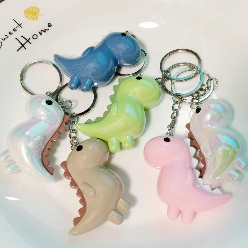 Cute Cartoon Dinosaur Key Chain Accessories High Quality Acrylic Animal Pendant Key Ring Jewelry Gifts Bag Decoration Charms
