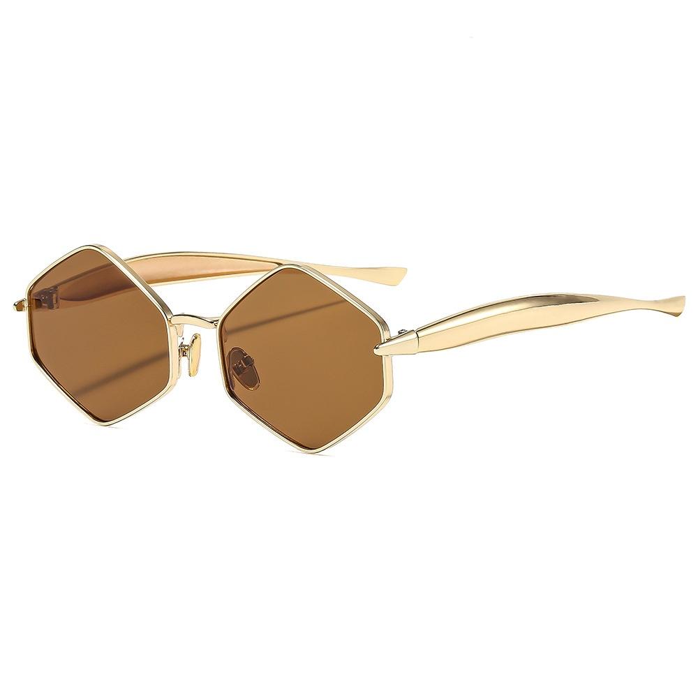 

Latest Luxurious Diamond Irregular for Women Sunglasses Y2K Brand Stylish Frame Design Steampunk Retro Men Eyeglasses UV400 as picture