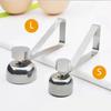 304 Metal Egg Shell Opener Eggshell Cutter Double Head Egg Topper Shell Opener Boiled Raw Creative Kitchen Gadgets Accessories