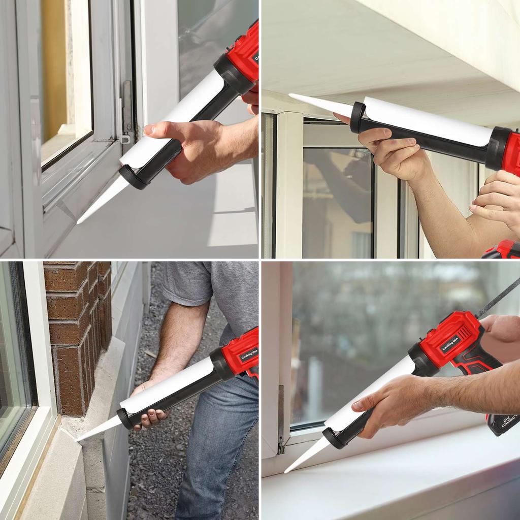 Electric Glue Gun Glass Glue Caulking Gun 4 Speeds Cordless Doors and Windows Electric Sewing Glue Tool for Makita 21V Battery