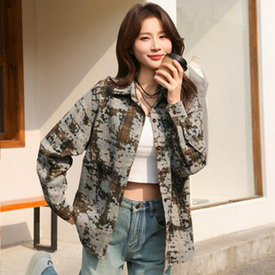 Women's 2025 Autumn/Winter Fleece-Lined Plaid Shirt: Thick, Slimming, Long-Sleeve Cotton Shirt