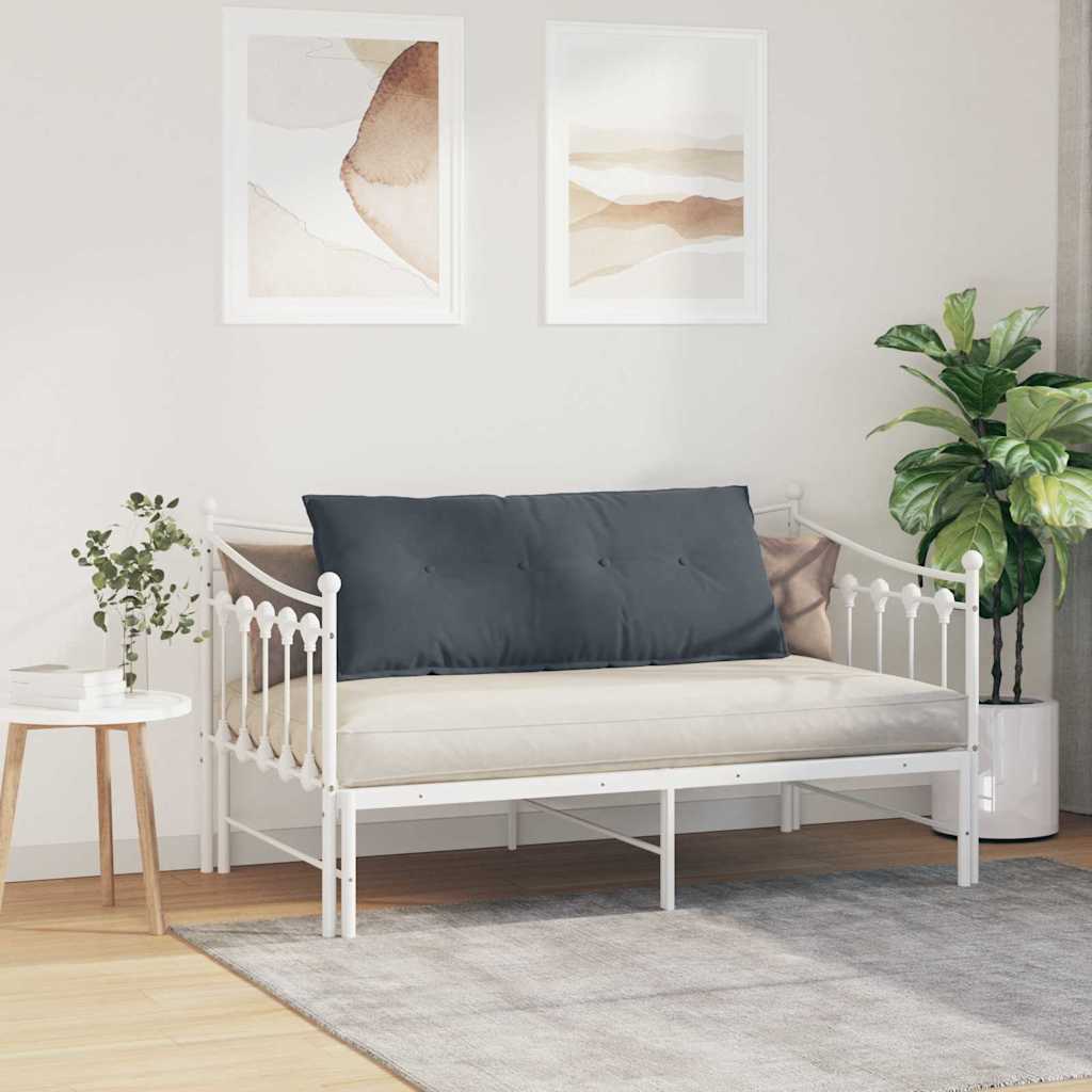Back Cushion Dark Grey 120 X 50 Cm Cord Fabric