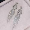 Elegant Tassel Long Earrings: European & American Fashion, High-End Prom & Evening Goddess Style.