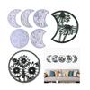 5 Stück Mondphasen-Kombinationsform Wandornamente Tropfkleberform DIY Wandanhänger Schreibtischdekoration Epoxid-Silikonform