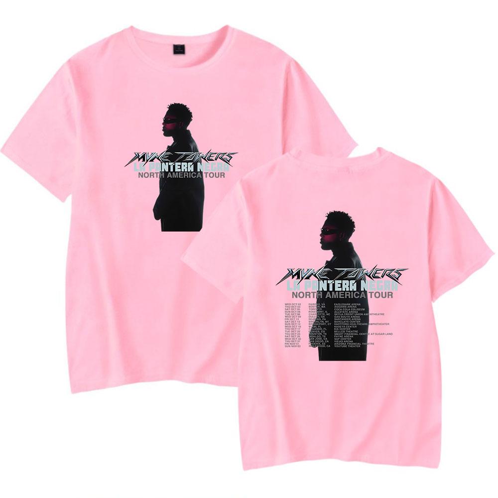 

Myke Towers 2024 Tour Short Sleeve Tee Women Unisex Crewneck Fashion Tshirt Unisex Tops 4XL
