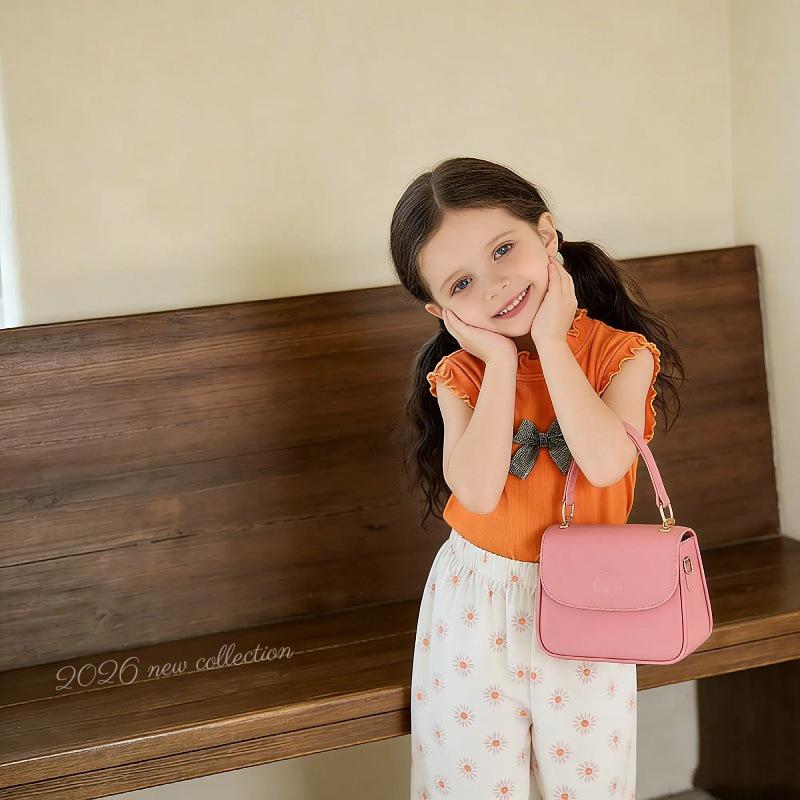 Girls' Summer Sports Sleeveless Top & Wide-Leg Pants Two-Piece Set