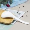 Large White Ceramic Soup Spoon