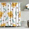 New Arrival Cartoon Giraffe Shower Curtain Waterproof Bathroom Decor With Flowers Leaves For Children Room (White)