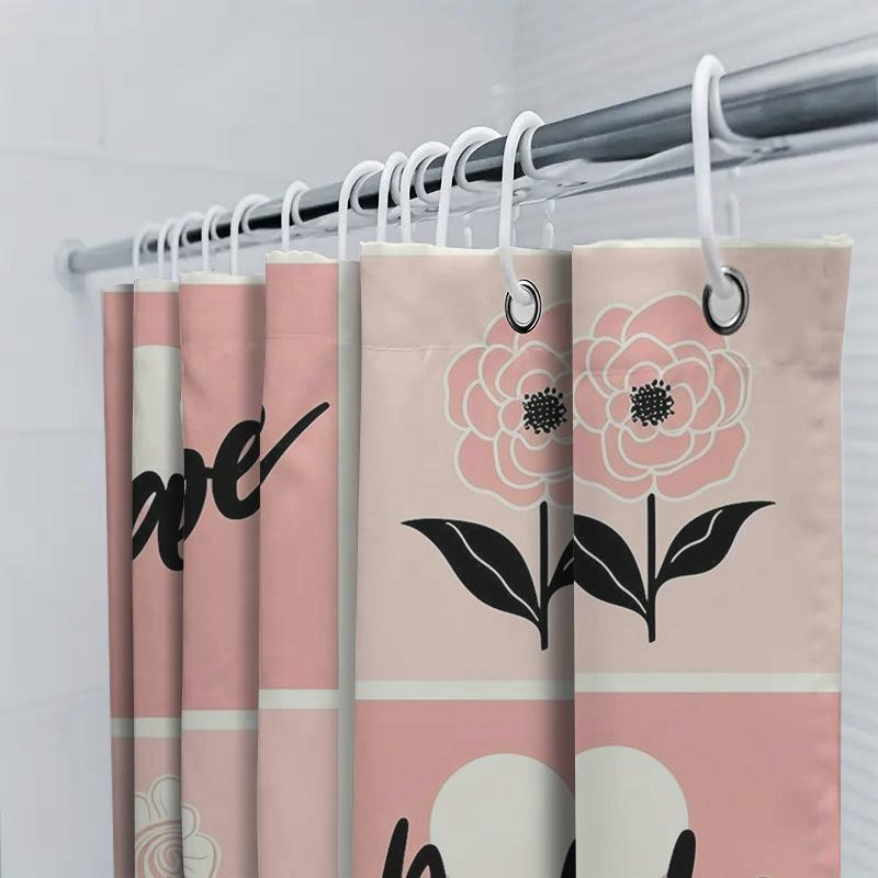 

Babe Floral Shower Curtain For Bathroom Decoration W60H190(CM)-1 Pcs