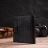 Textured Men's Wallet Made of Genuine Leather with Embossed CANPELLINI 21745 Black