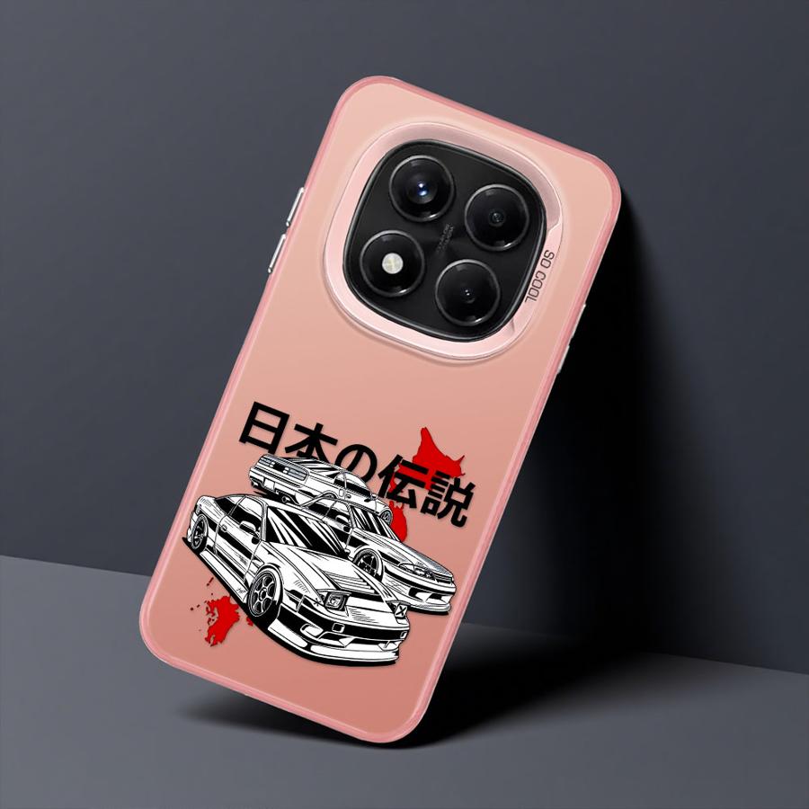 Phone Case for Xiaomi Redmi Note 10s 12 13 14 Pro Plus 11s 10 11 Pro Soft Cover JJapanese JDM Drift Car Red Sun