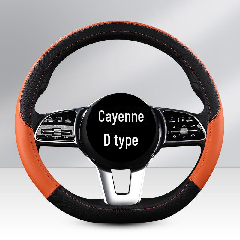 Uniwersalny Czterosezonowy Pokrowiec na Kierownicę Samochodową z PU Skóry: Odporny na zużycie, dopasowany kolorystycznie, modny pokrowiec na kierownicę do małych samochodów.