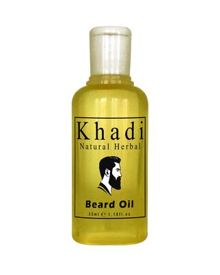 Khadi Natural Herbal Beard Oil For Men For Thicker And Longer Beard With Coconut Olive And Jojoba Oil Stimulates Beard Growth (35ml)