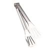 Stainless Steel Food Tongs Heat-Resistant Serving Tongs for BBQ Buffet Non-Slip Handle Food Clamp with Oil-Draining Holes