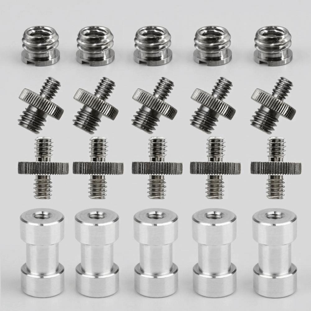 Male To Female Mount Screw Kit 1/4" to 3/8" Screw Convert Adapter Camera Screw Nut Set  Monopod