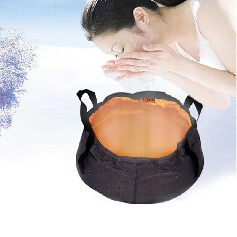 Lavoar practic pliabil Drumeții în aer liber Camping Pescuit Găleată pliabilă Recipient de apă Geantă de depozitare