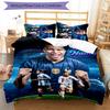 3pcs M-Mbappe Cover Set - Personalized Name, HD Printed Bedding with 1 Cover and 2 Pillowcases - Perfect for Home Decor, Easy Care