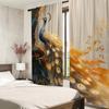 2 pezzi Tende Pavone Contemporanee Poliestere Tasca per Asta Tende Stampa Digitale per Camera da Letto Soggiorno Tema Piuma e Paesaggio
