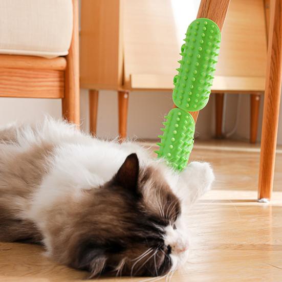 2/4 Pezzi Gatto Auto-Toelettatore Spazzola per Gatti in Silicone Regolabile Angolo Gamba Tavolo Prurito Grattino per Faccia Gatto Pettine Massaggiante per Gatti da Interno
