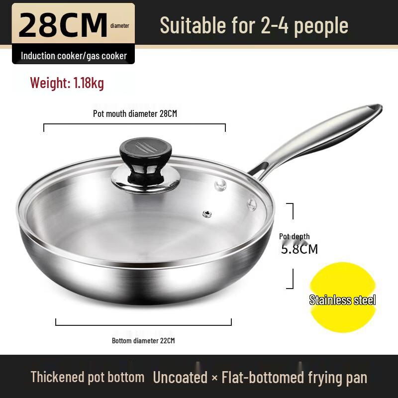 Zijin Heshi Refined Iron Flat-Bottom Frying Pan Set
