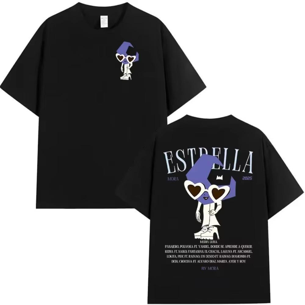 Rapper MORA Album 2025 Merch Graphic T Shirt Men's Clothing Casual Oversized T Shirts Unisex Fashion High Quality  T-shirt