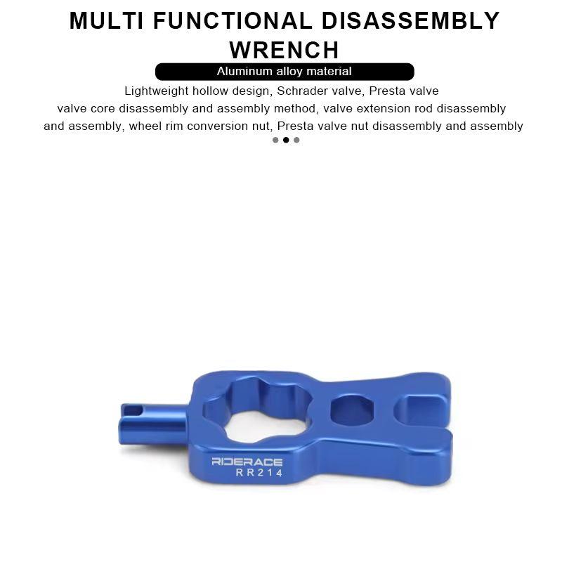 Bicycle Valve Wrench 4 In 1 Multifunction Aluminum Alloy Bike Valve Core Wrench Schrader/Presta Valve Core Removal Install Tool