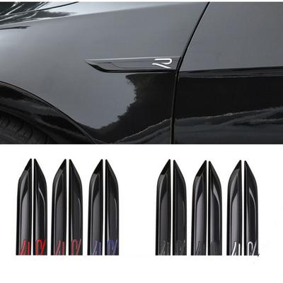 R Logo Stil Auto Seite Kotflügel Messer Aufkleber Abzeichen Körper Aufkleber Für Golf Tiguan Touareg CC Polo Passat Jetta MK4 MK5 MK7