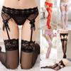 Sexy Sheer Suspender Women's Belt Lace Garter Stockings Bowknot