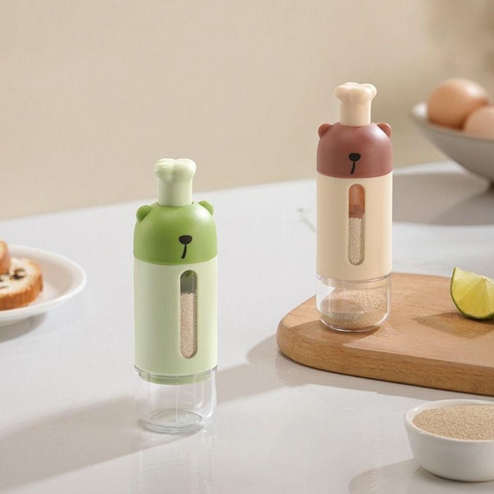 2Pcs Sealed Quantitative Seasoning Bottle Dustproof Spice Container Practical Salt Organizer  BBQ