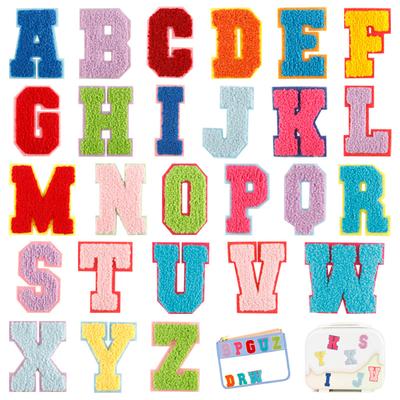 Diy Patch Sticker Letter Towel Embroidery Cloth Sticker Multi-Color Cloth Label Clothing Accessories Badge Embroidery Sticker