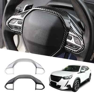 For Peugeot 2008      2024 Steering Wheel Button Panel Cover Decoration Trim Sticker Interior Accessories