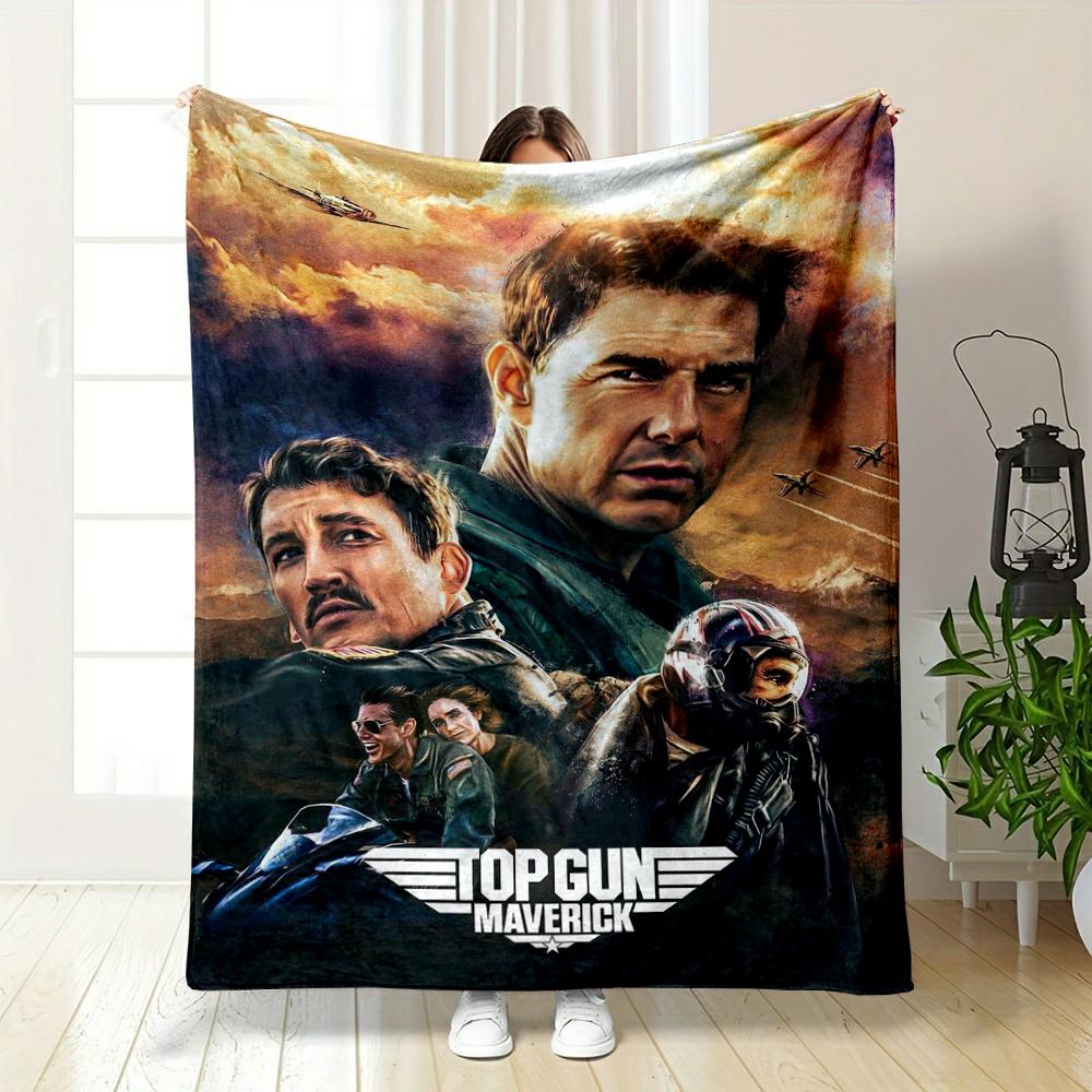 Top Gun Maverick Movie Poster Design Blanket Flannel Blanket for Bedroom, Living Room, Sofa, and Nap Sofas.