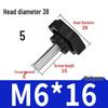 Sexpunkts gummihuvud plastvred bult handtag (M4-M12)